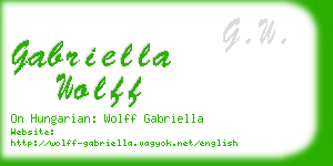 gabriella wolff business card